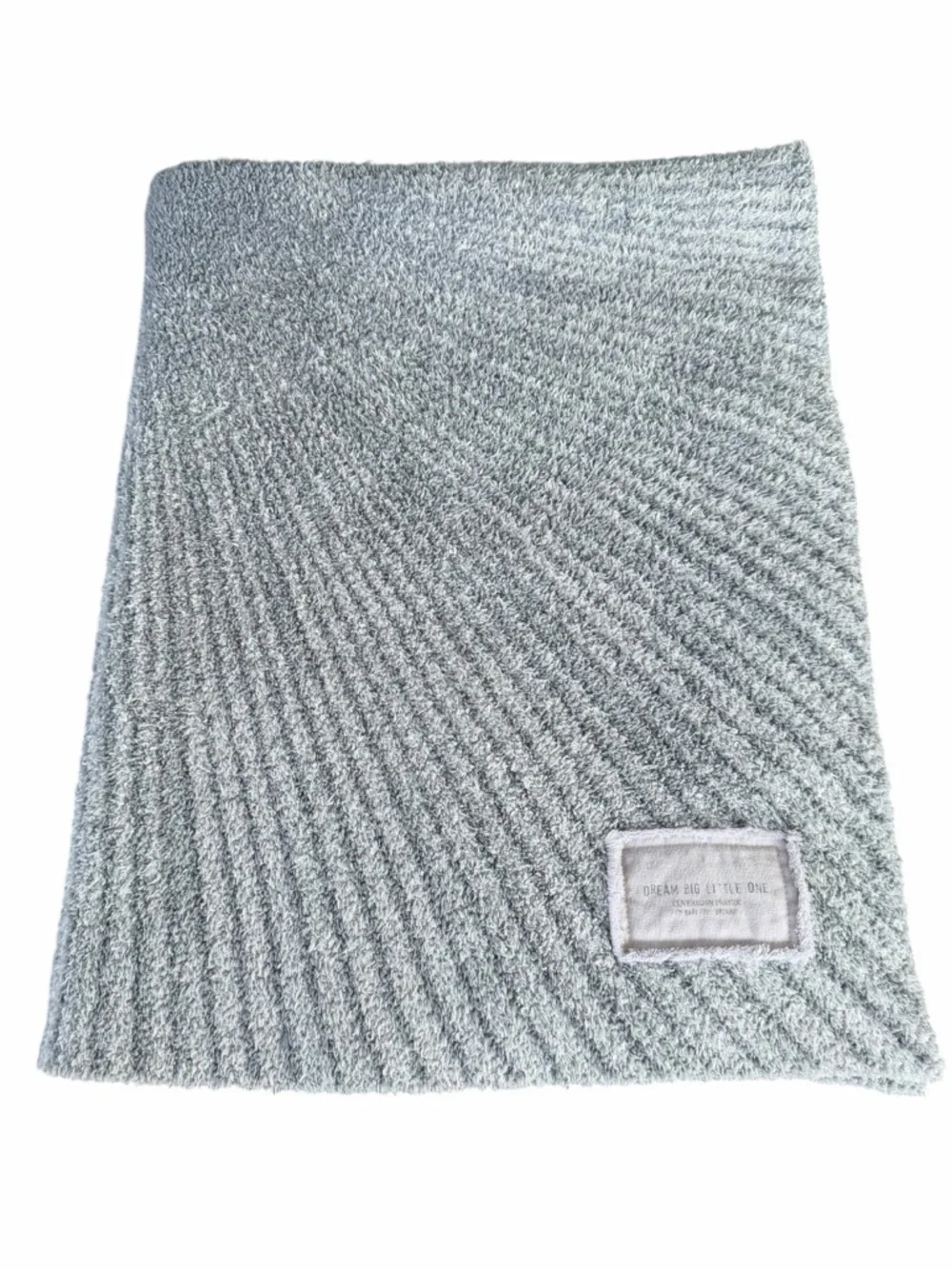 Barefoot Dreams Covered in Prayer Starburst Stroller Blanket Moonbeam Gray GUC